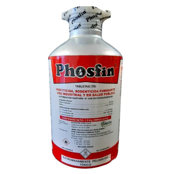 PHOSFIN – INSECTICIDA FUMIGANTE – FRASCO X 500 TABLETAS